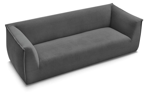 Тъмносив диван от рипсено кадифе 242 cm Giorgia – Bobochic Paris