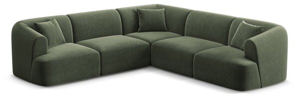 Зелен кадифен ъглов диван Campi – Cosmopolitan Design