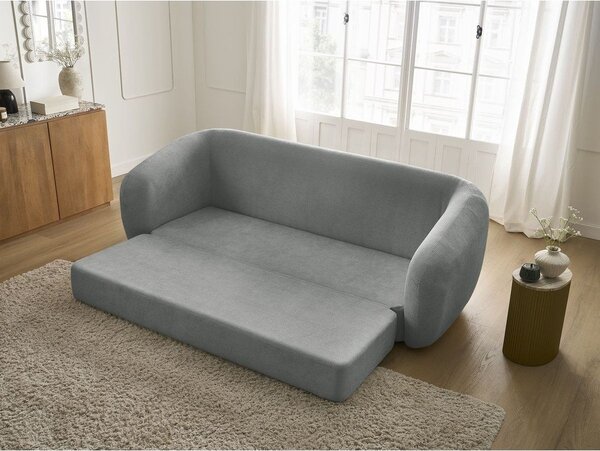 Тъмносив шенилов сгъваем диван 228 cm Neyo – Bobochic Paris