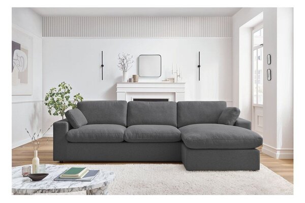 Тъмносив ъглов диван Belair – Bobochic Paris