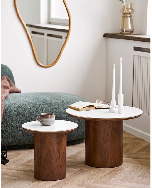Кръгла странична масичка с керамичен плот ø 40 cm Noli – House Nordic