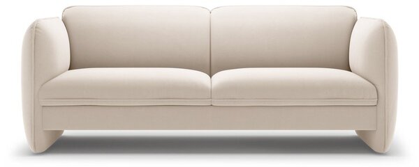 Кремав кадифен диван 204 cm Georgia – Micadoni