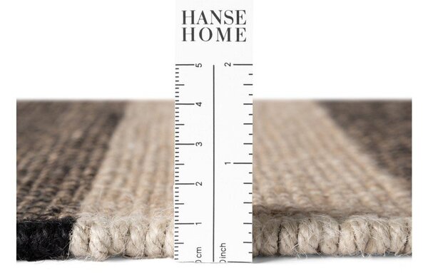 Черна/кремава двустранна/ръчно изработена ютена пътека 80x200 cm Playa – Hanse Home