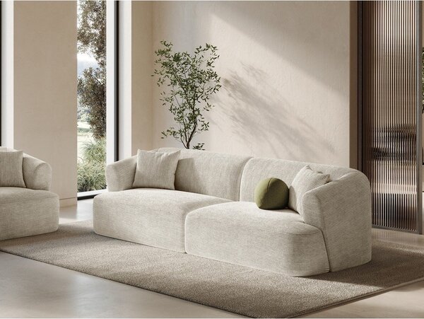 Бежов диван от рипсено кадифе 255 cm Campi – Cosmopolitan Design