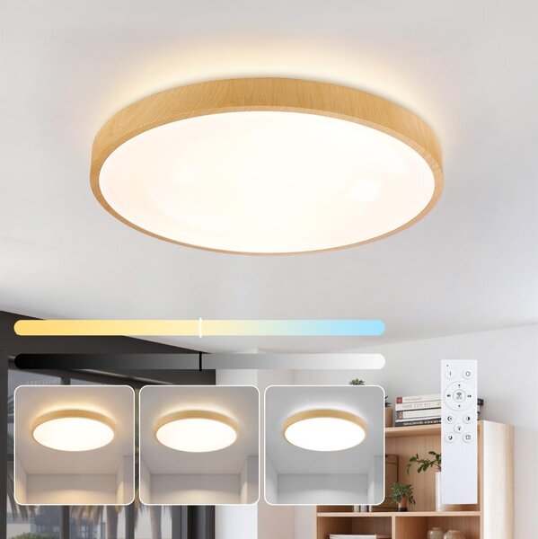 Brilagi-LED димируемо осветително тяло GLASS POOL DOUBLE LED/60W/230V 50 cm дървен декор +ДУ
