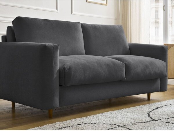 Черен диван за ежедневно спане/сгъваем 200 cm Cocoone – Bobochic Paris