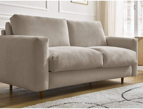 Кафяво-сив диван за ежедневно спане/сгъваем 220 cm Cocoone – Bobochic Paris