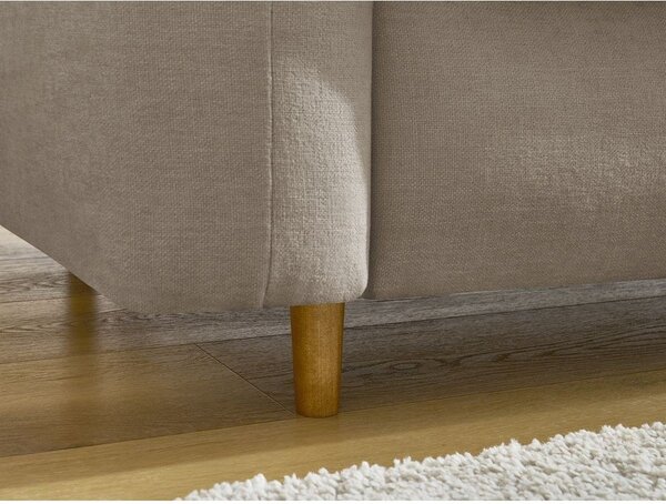 Кафяво-сив диван за ежедневно спане/сгъваем 220 cm Cocoone – Bobochic Paris