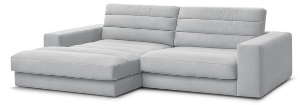 Светлосив кадифен ъглов диван (ляв ъгъл) Sierra – Bobochic Paris