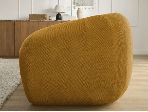 Шенилов сгъваем диван в цвят горчица 228 cm Neyo – Bobochic Paris
