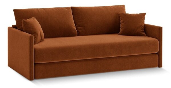 Теракотен кадифен сгъваем диван 209 cm Shannon – Cosmopolitan Design