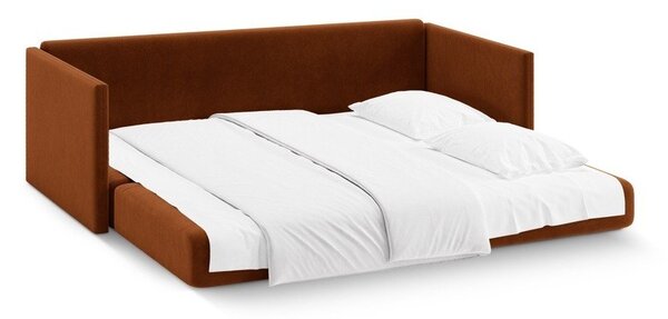 Теракотен кадифен сгъваем диван 209 cm Shannon – Cosmopolitan Design