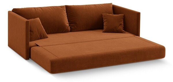 Теракотен кадифен сгъваем диван 209 cm Shannon – Cosmopolitan Design