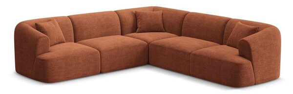 Теракотен ъглов диван от рипсено кадифе Campi – Cosmopolitan Design