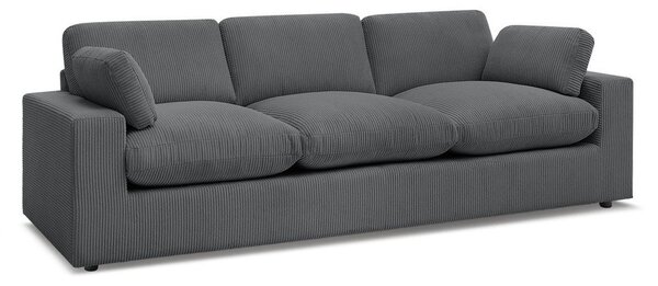 Тъмносив диван от рипсено кадифе 250 cm Belair – Bobochic Paris