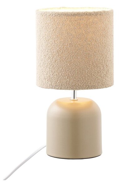 Бежова метална настолна лампа с текстилен абажур (височина 24 cm) Morley – House Nordic