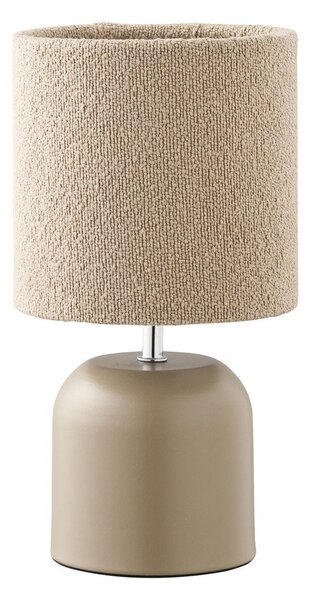 Бежова метална настолна лампа с текстилен абажур (височина 24 cm) Morley – House Nordic