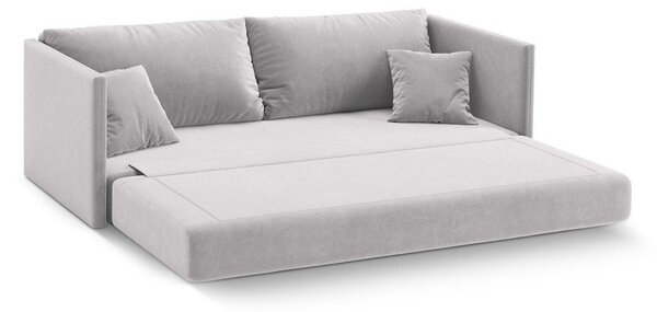 Светлосив кадифен сгъваем диван 209 cm Shannon – Cosmopolitan Design