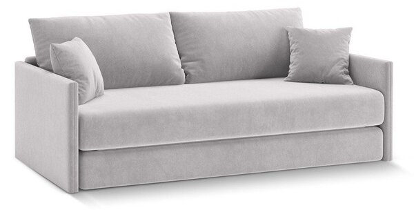 Светлосив кадифен сгъваем диван 209 cm Shannon – Cosmopolitan Design