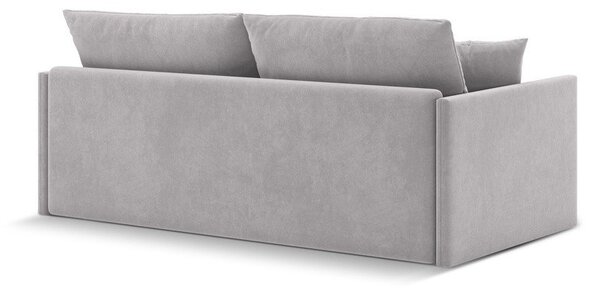Светлосив кадифен сгъваем диван 209 cm Shannon – Cosmopolitan Design