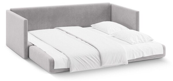 Светлосив кадифен сгъваем диван 209 cm Shannon – Cosmopolitan Design