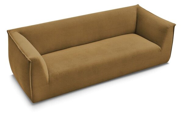 Диван от рипсено кадифе в цвят горчица 242 cm Giorgia – Bobochic Paris