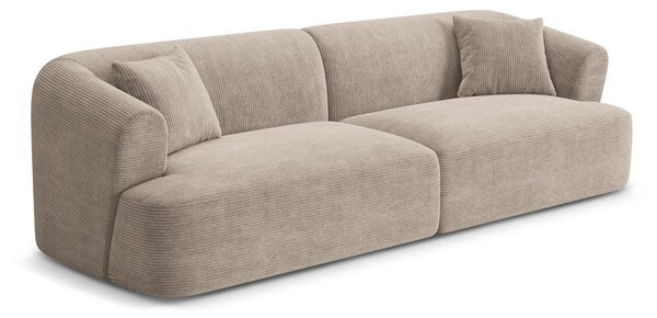 Светлокафяв диван от рипсено кадифе 255 cm Campi – Cosmopolitan Design