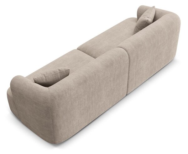 Светлокафяв диван от рипсено кадифе 255 cm Campi – Cosmopolitan Design