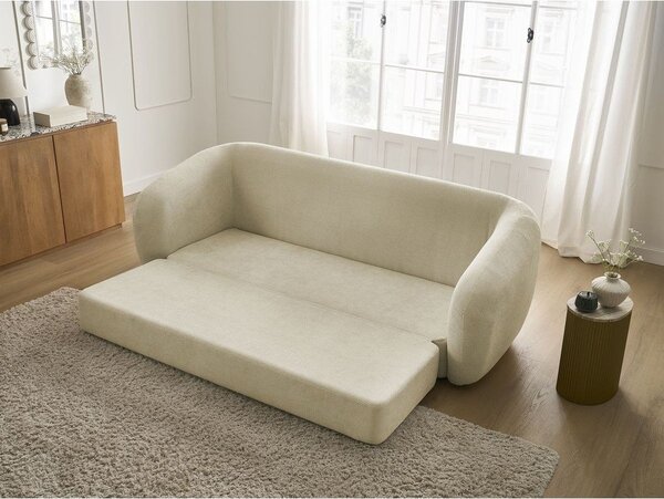 Кафяво-сив шенилов сгъваем диван 228 cm Neyo – Bobochic Paris