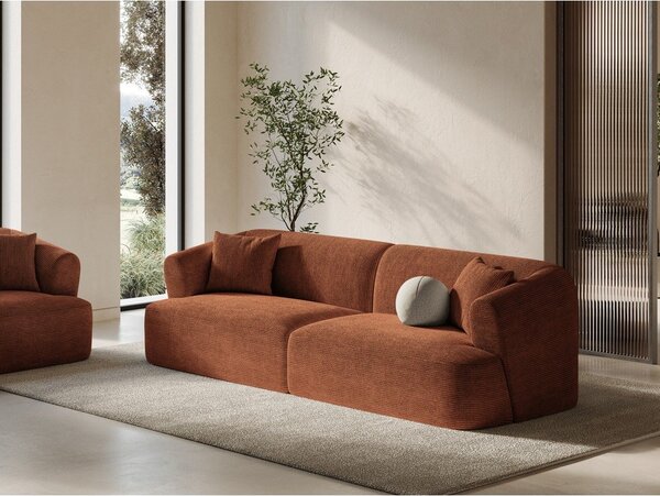 Теракотен диван от рипсено кадифе 255 cm Campi – Cosmopolitan Design
