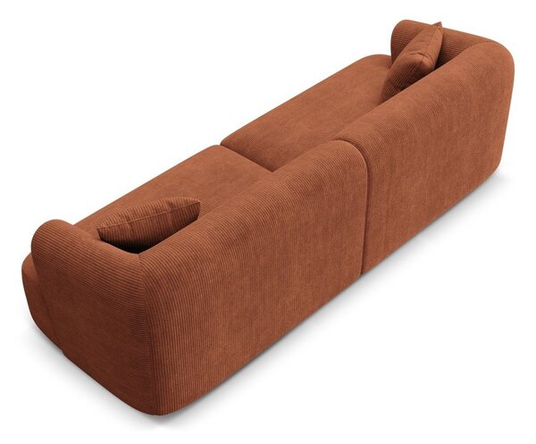 Теракотен диван от рипсено кадифе 255 cm Campi – Cosmopolitan Design