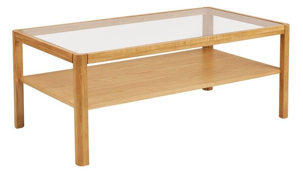 Масичка за кафе със стъклен плот в естествен цвят 60x110 cm Lourmarin – House Nordic