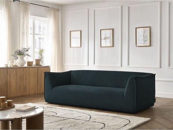 Тъмносин диван от рипсено кадифе 242 cm Giorgia – Bobochic Paris