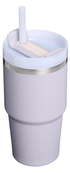 Термос със сламка от неръждаема стомана в цвят лавандула 600 ml Quencher H2.O FlowState™ Tumbler Purple Dust – Stanley