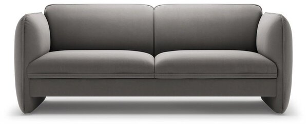 Тъмносив кадифен диван 204 cm Georgia – Micadoni
