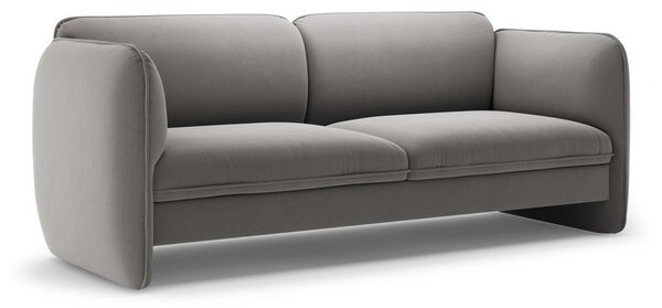 Тъмносив кадифен диван 204 cm Georgia – Micadoni