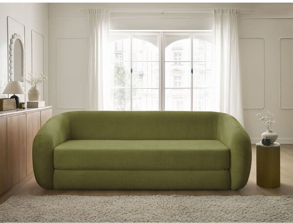 Зелен шенилов сгъваем диван 228 cm Neyo – Bobochic Paris