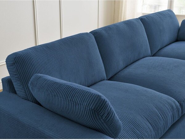 Син диван от рипсено кадифе 250 cm Belair – Bobochic Paris