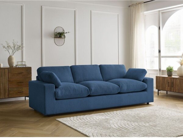 Син диван от рипсено кадифе 250 cm Belair – Bobochic Paris