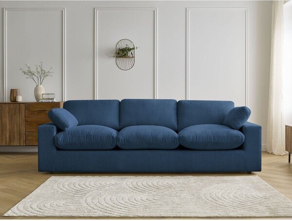 Син диван от рипсено кадифе 250 cm Belair – Bobochic Paris