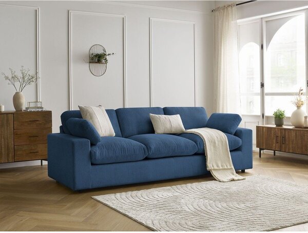 Син диван от рипсено кадифе 250 cm Belair – Bobochic Paris