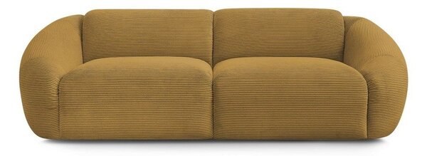 Диван от рипсено кадифе в цвят горчица 250 cm Tina – Bobochic Paris