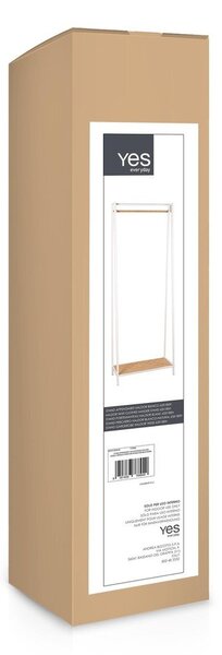 Бяла/в естествен цвят стоманена стойка за дрехи 63x180x34 cm Haldor – Yes Everyday
