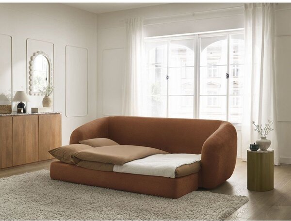 Оранжев шенилов сгъваем диван 228 cm Neyo – Bobochic Paris