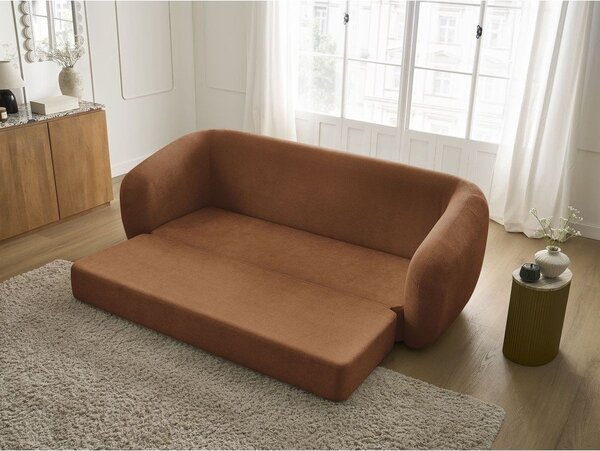 Оранжев шенилов сгъваем диван 228 cm Neyo – Bobochic Paris
