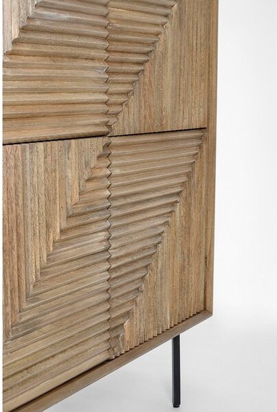 Шкафче от масивно манго в естествен цвят 92x110x40 cm Darsey – Bizzotto