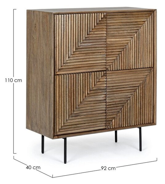 Шкафче от масивно манго в естествен цвят 92x110x40 cm Darsey – Bizzotto