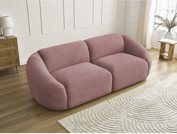 Розов диван от рипсено кадифе 250 cm Tina – Bobochic Paris
