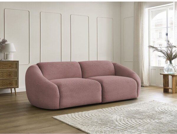 Розов диван от рипсено кадифе 250 cm Tina – Bobochic Paris