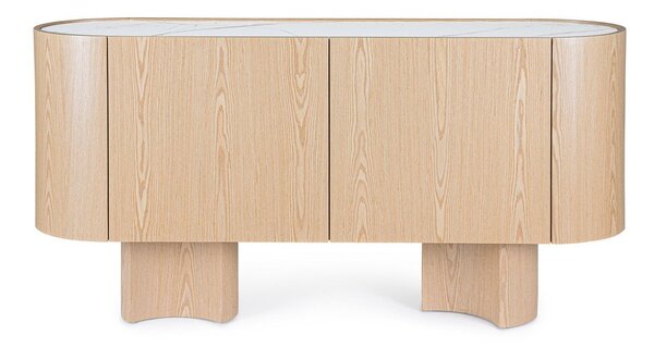Скрин от декор от дъб в светло естествен цвят 160x80,5x45,5 cm Otilia – Bizzotto